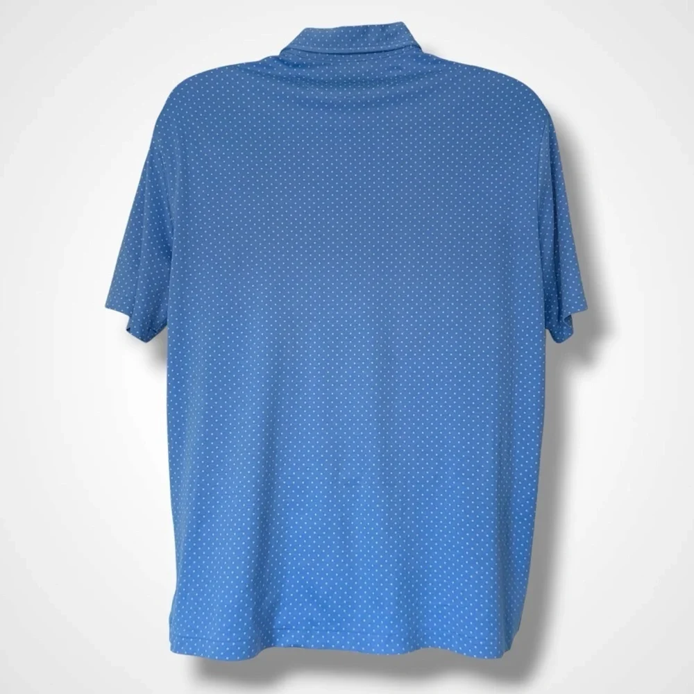 Polo Ralph Lauren Men’s Polo Shirt – Blue Polka Dot Classic Fit – Size Large